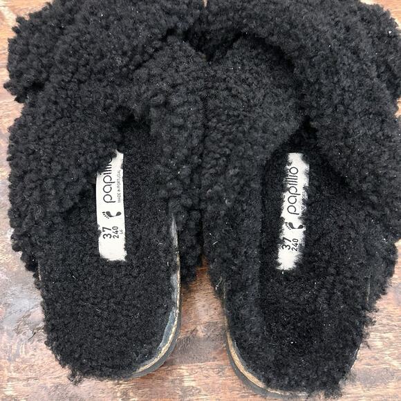 BIRKENSTOCK PAPILLIO Daytona Shearling Teddy Crossover Sandal Sz L 6 US 37 EU - Picture 6 of 8